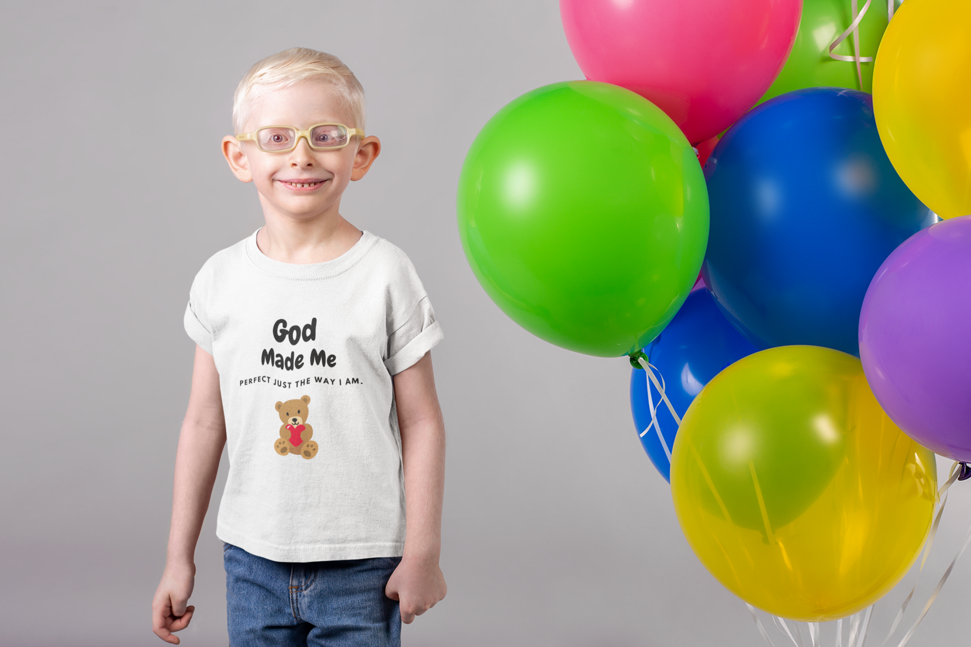 God Made Me Perfect kids tee shirt