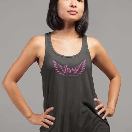 Women's Jesus Is My Wingman Gym Tank - All JOY Inspired