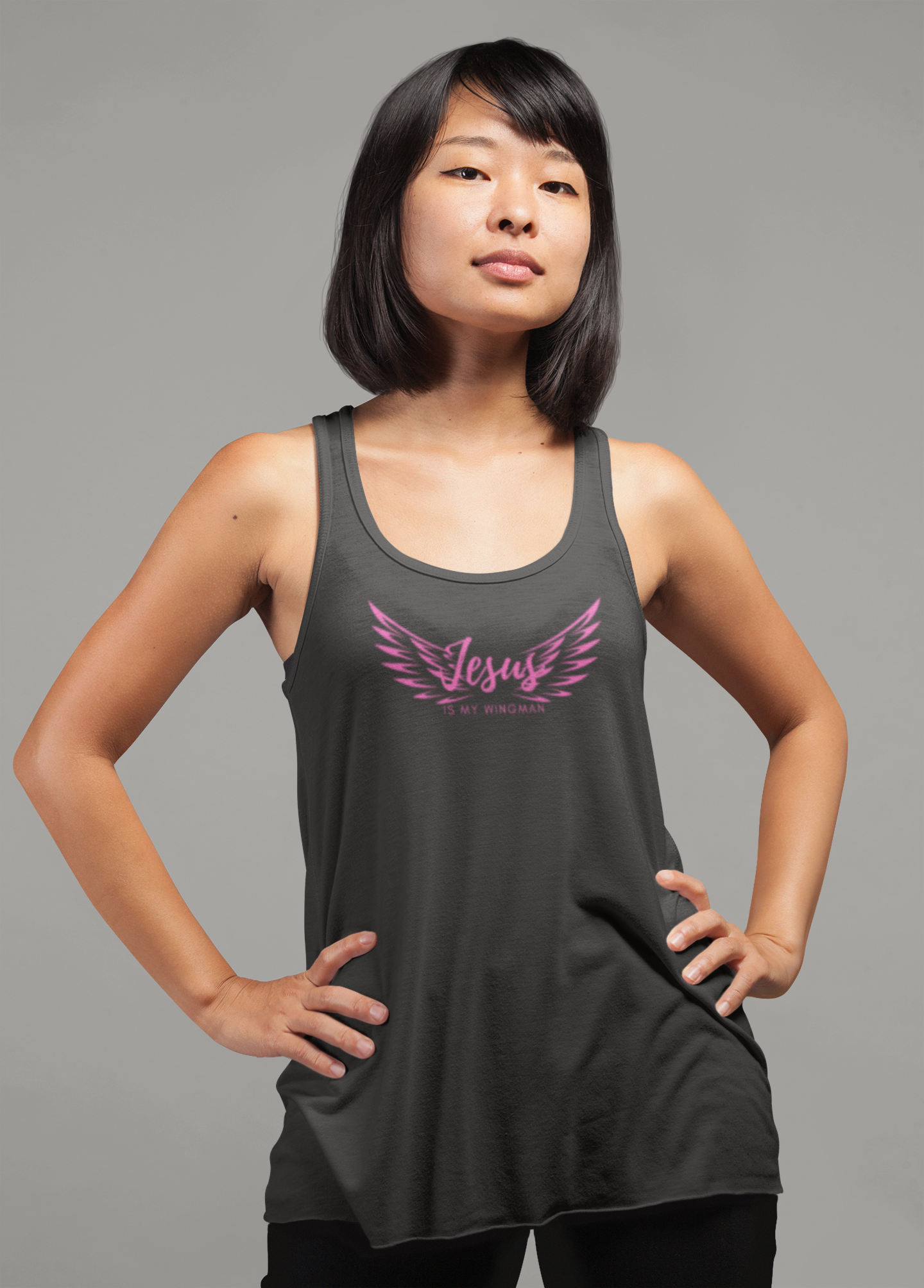 Women's Jesus Is My Wingman Gym Tank - All JOY Inspired