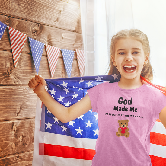 God Made Me Perfect kids tee shirt