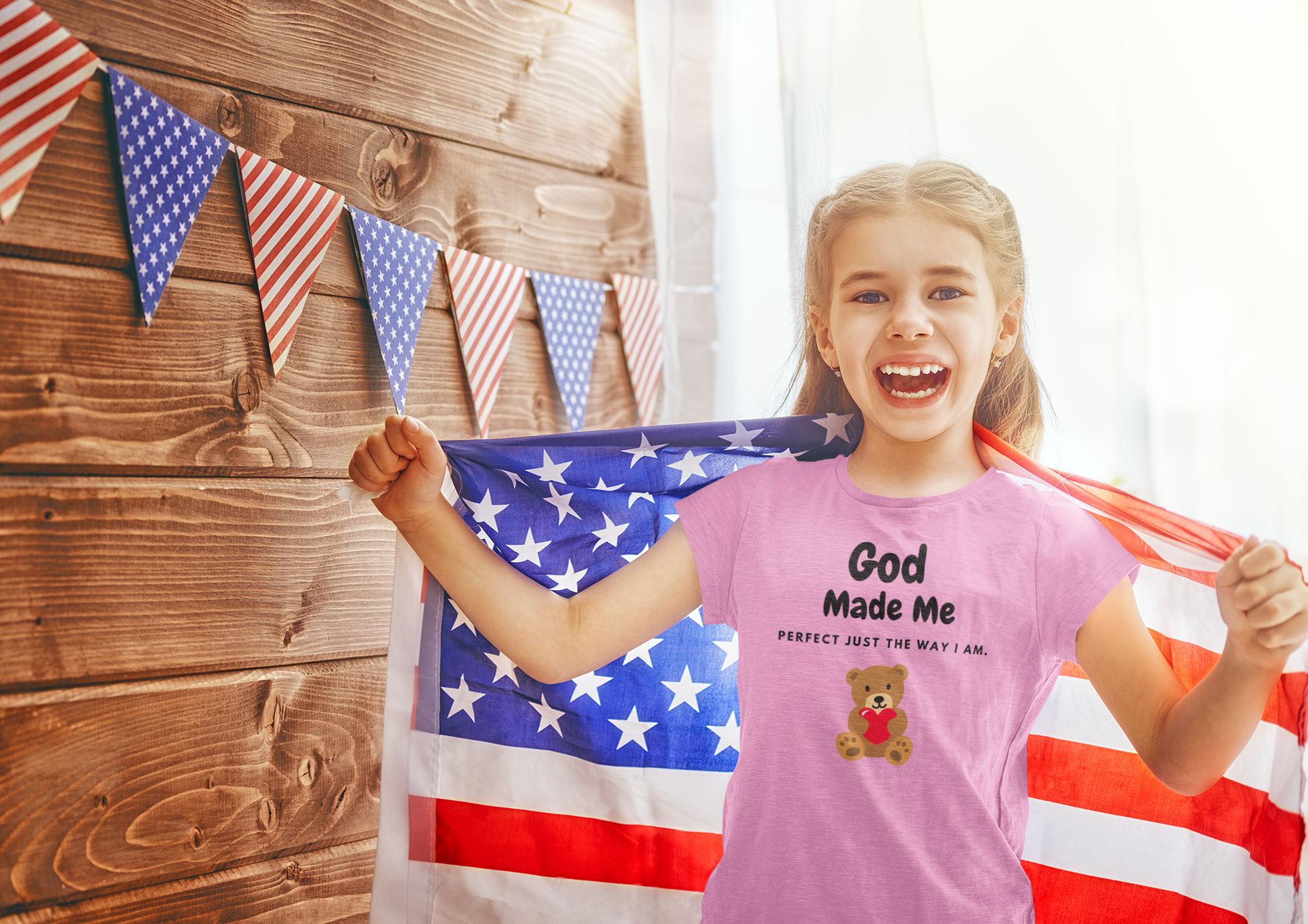 God Made Me Perfect kids tee shirt