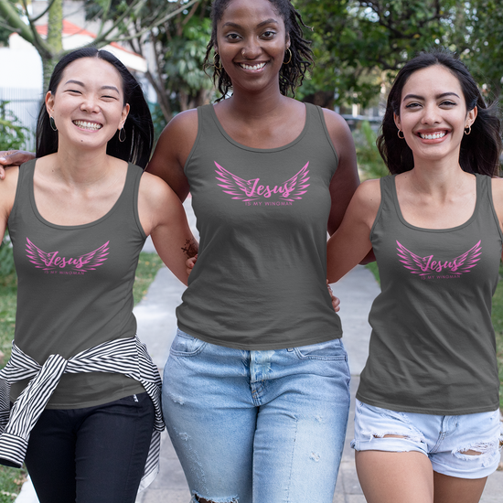 Women's Jesus Is My Wingman Gym Tank - All JOY Inspired