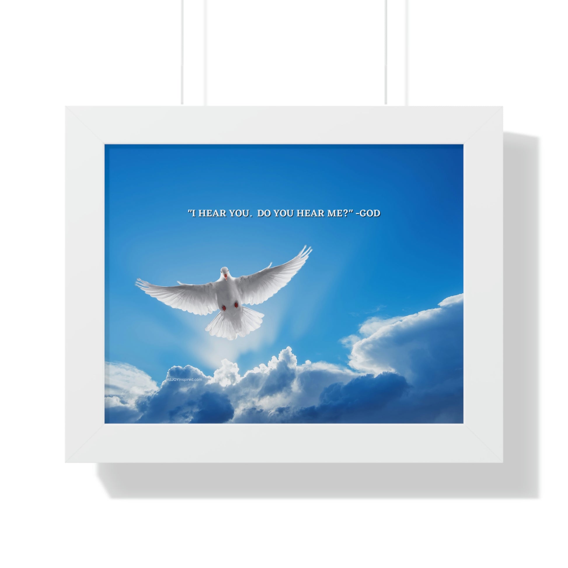 I hear you, do you hear me framed canvas print, All JOY Inspired Faith Based Gifts